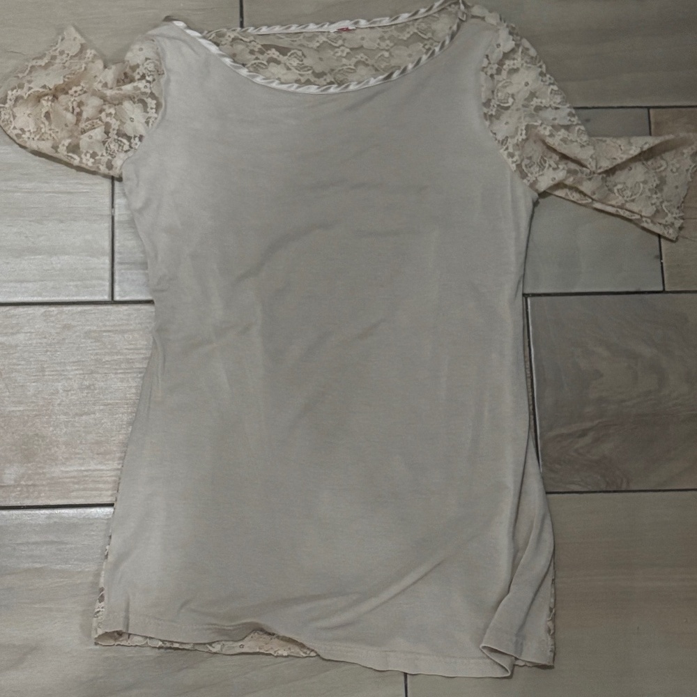 Vintage Lace Back Blouse